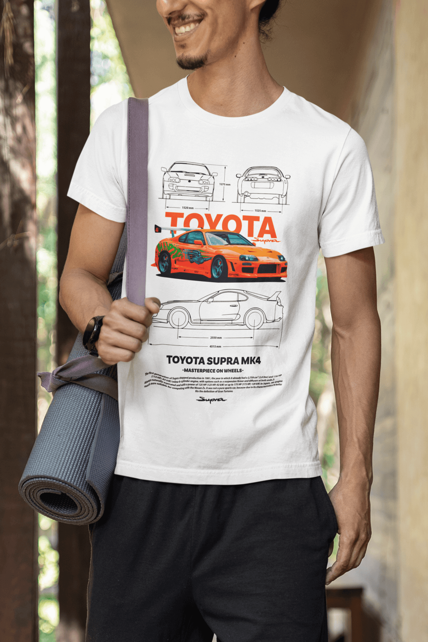 Toyota Supra MK4 2JZ Technical Blueprint Tee - Personalized JDM Icon Gift