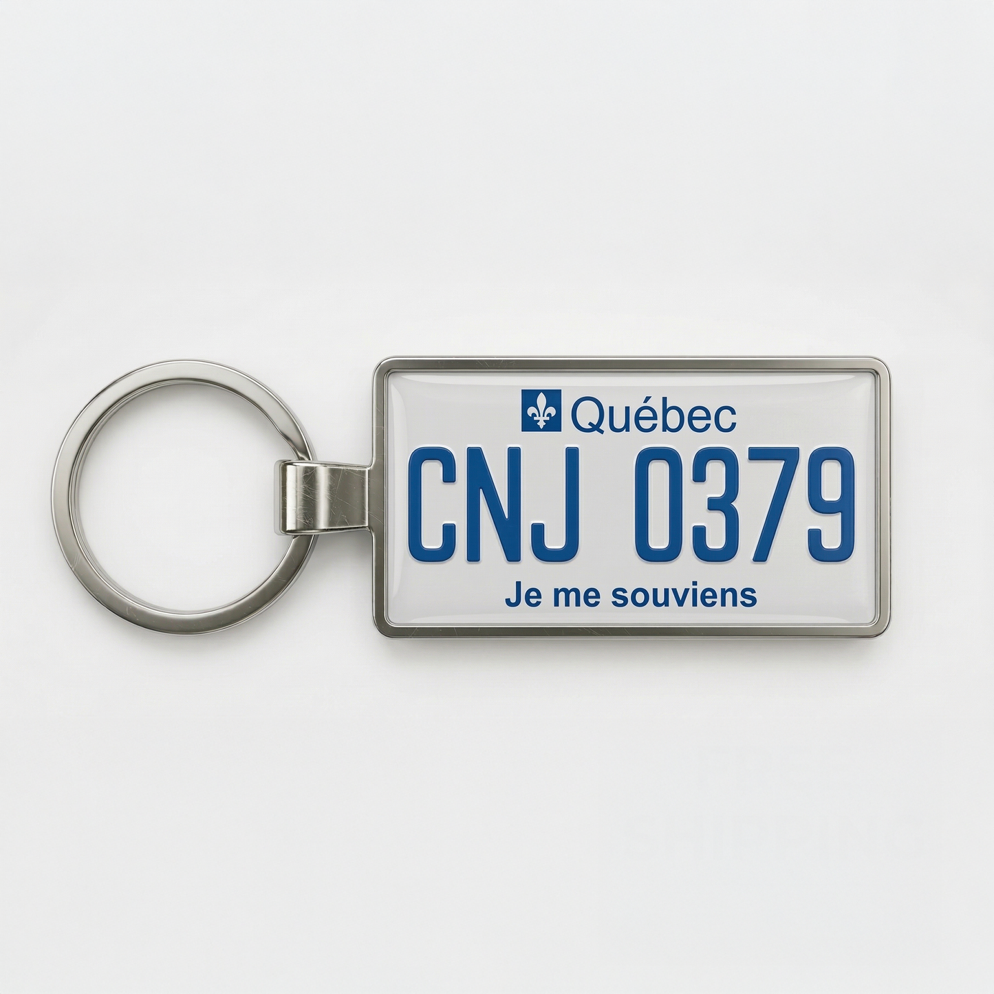 Quebec Custom License Plate Keychain