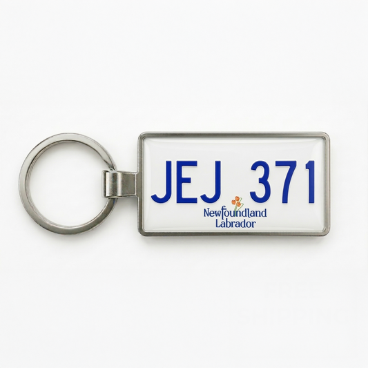 Newfoundland Custom License Plate Keychain