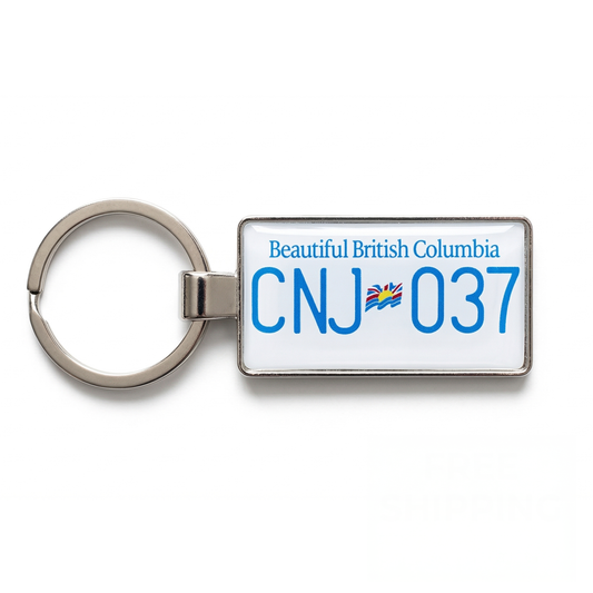 British Columbia Custom License Plate Keychain
