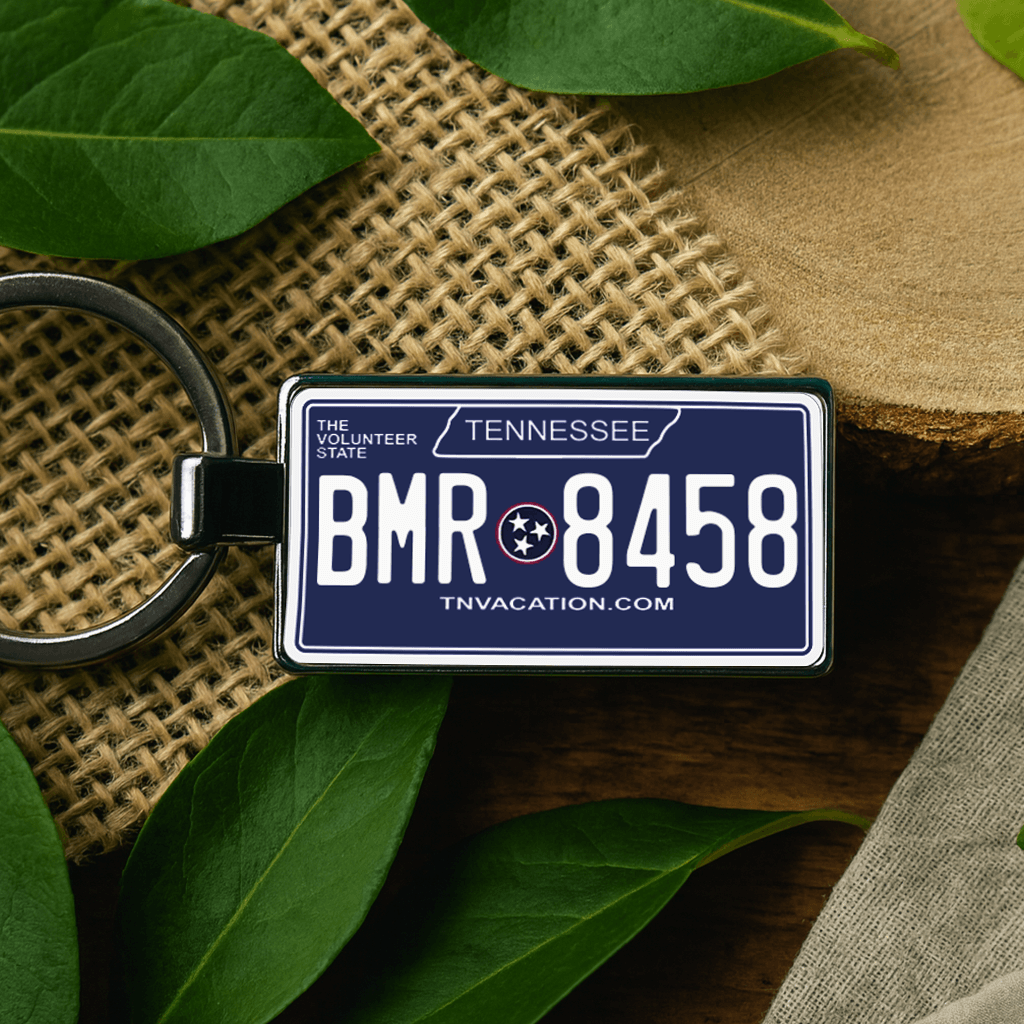 Personalized Tennessee License Plate Keychain