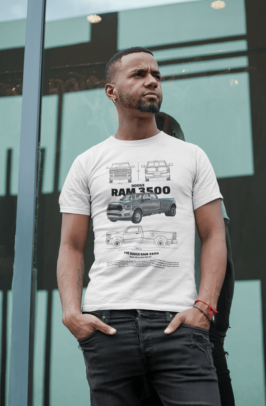Dodge Ram 3500 Graphic T-Shirt — Blueprint + Photo