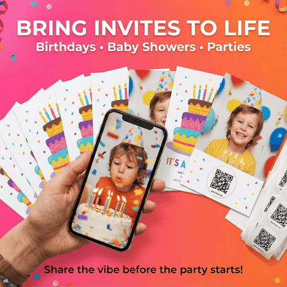 AR Video Stickers - Bulk Pack (Invites, Favors & Business Packaging)