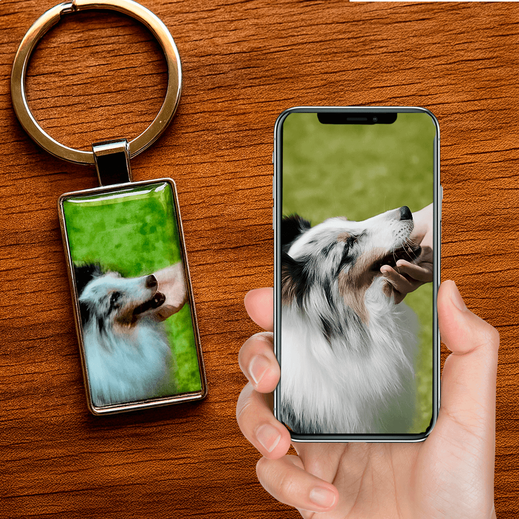 AR Keychain with Pet Photo - Living Memory of Your Beloved Pet