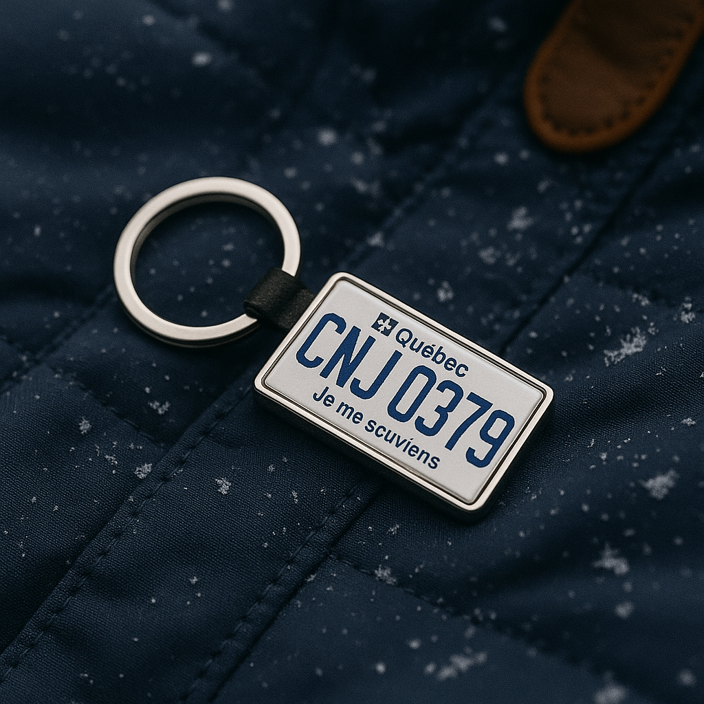 Quebec Custom License Plate Keychain