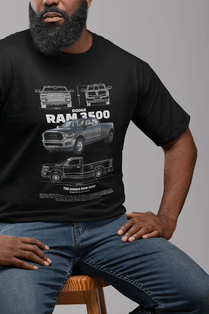 Dodge Ram 3500 Graphic T-Shirt — Blueprint + Photo