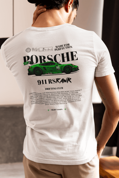Porsche 911 RAWR Graphic T-Shirt — Night Vision Green