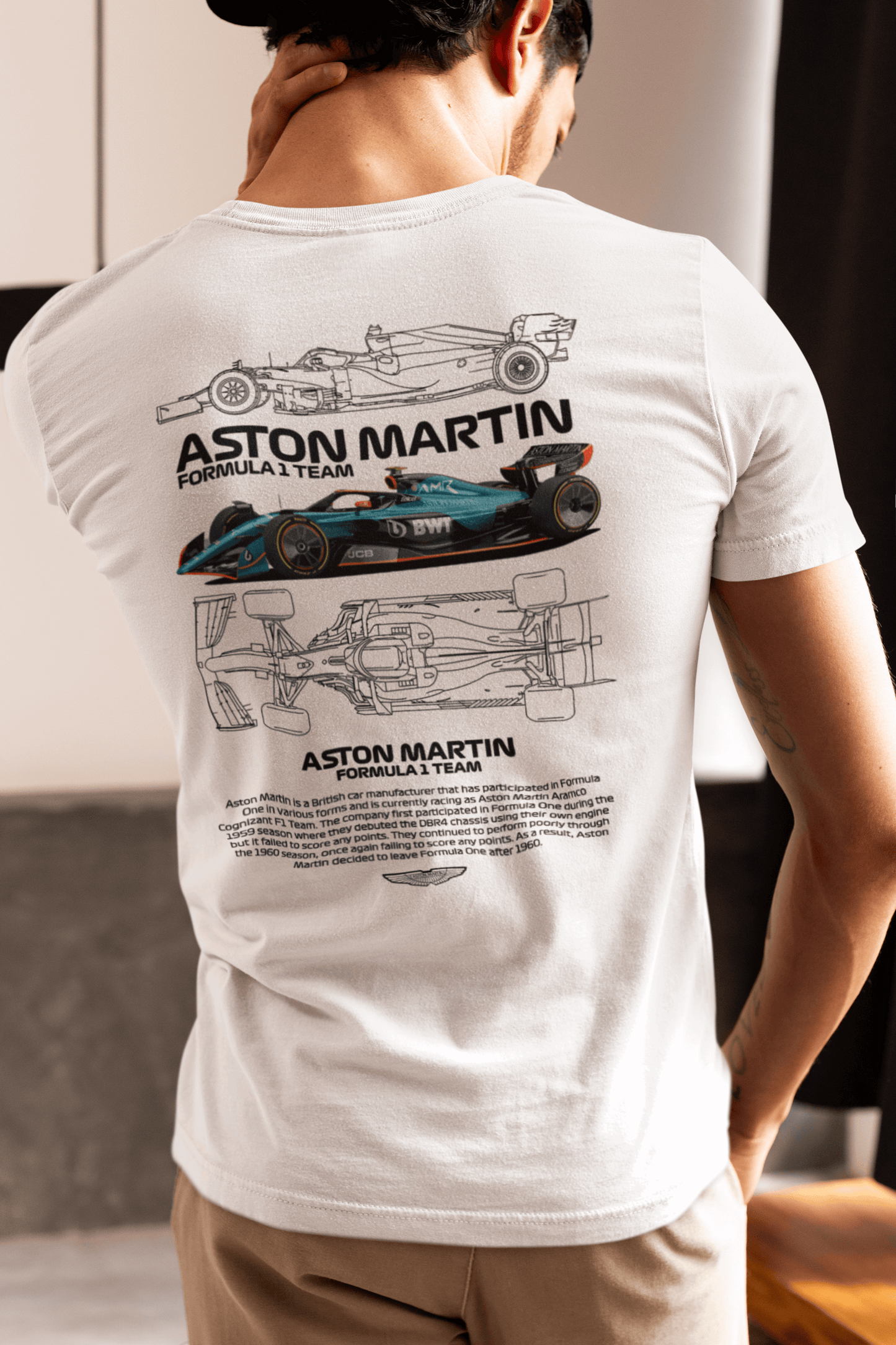Aston Martin Formula 1 Team Graphic T-Shirt — Blueprint + Photo