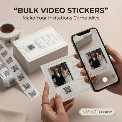 AR Video Stickers - Bulk Pack (Invites, Favors & Business Packaging)