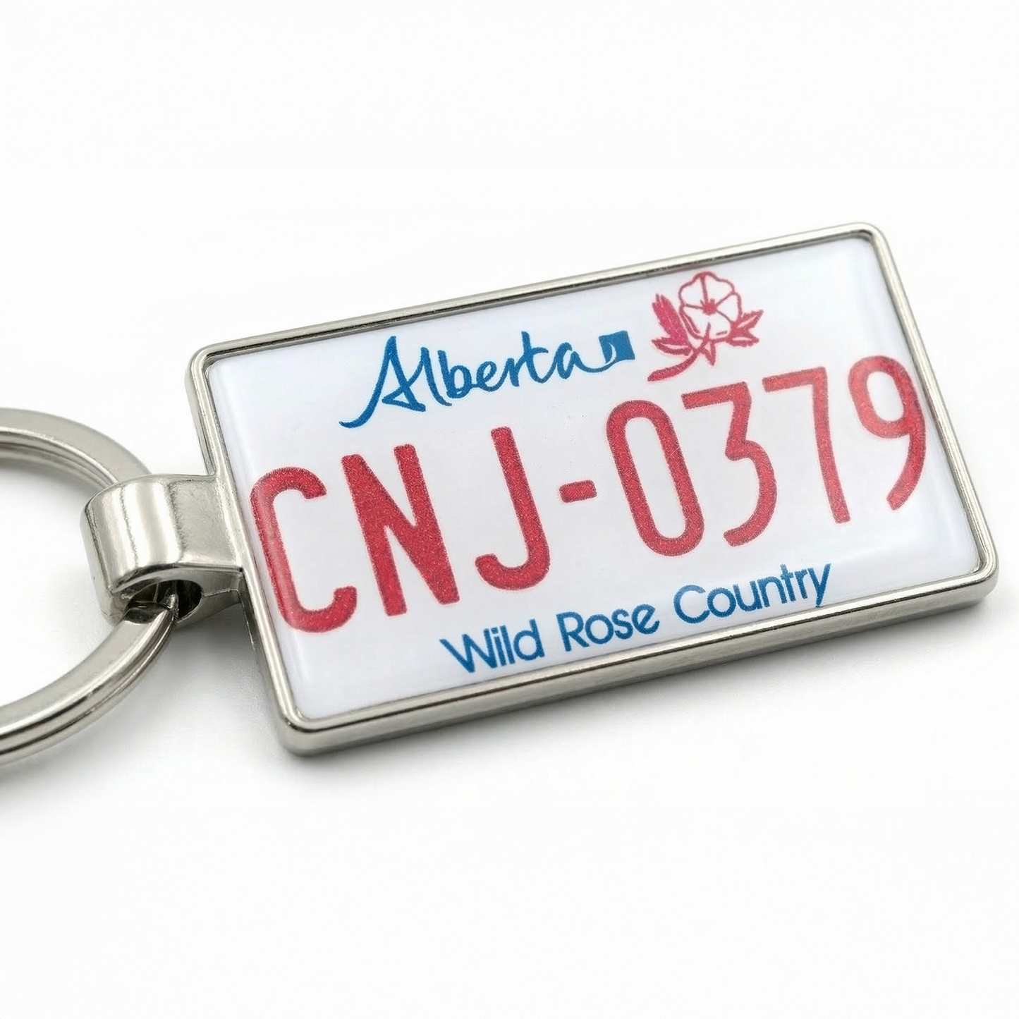 Alberta Custom License Plate Keychain