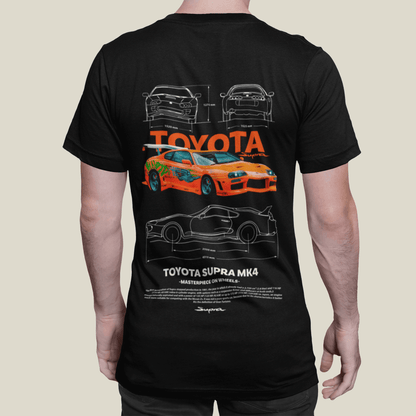 Toyota Supra MK4 2JZ Technical Blueprint Tee - Personalized JDM Icon Gift