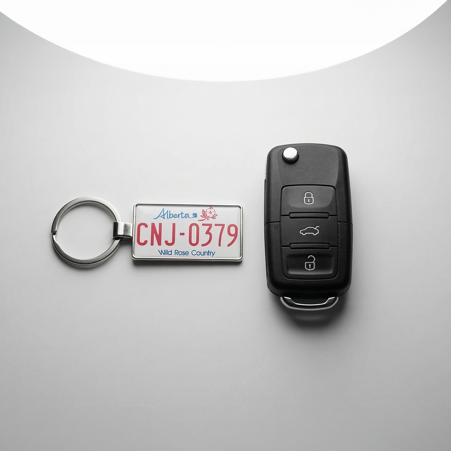 Alberta Custom License Plate Keychain