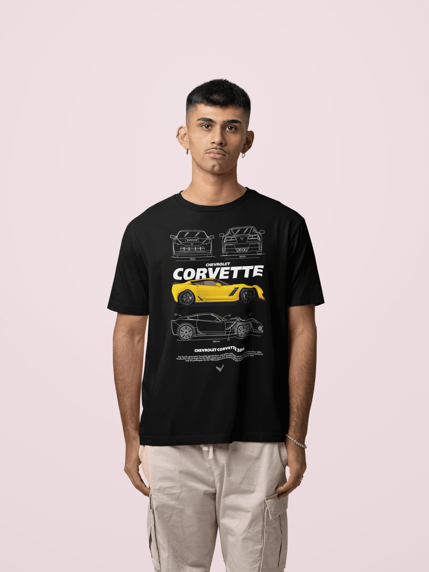 Chevrolet Corvette Z06 Graphic T-Shirt — Blueprint + Photo