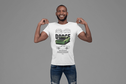 Dodge Challenger SRT Graphic T-Shirt — Blueprint + Photo