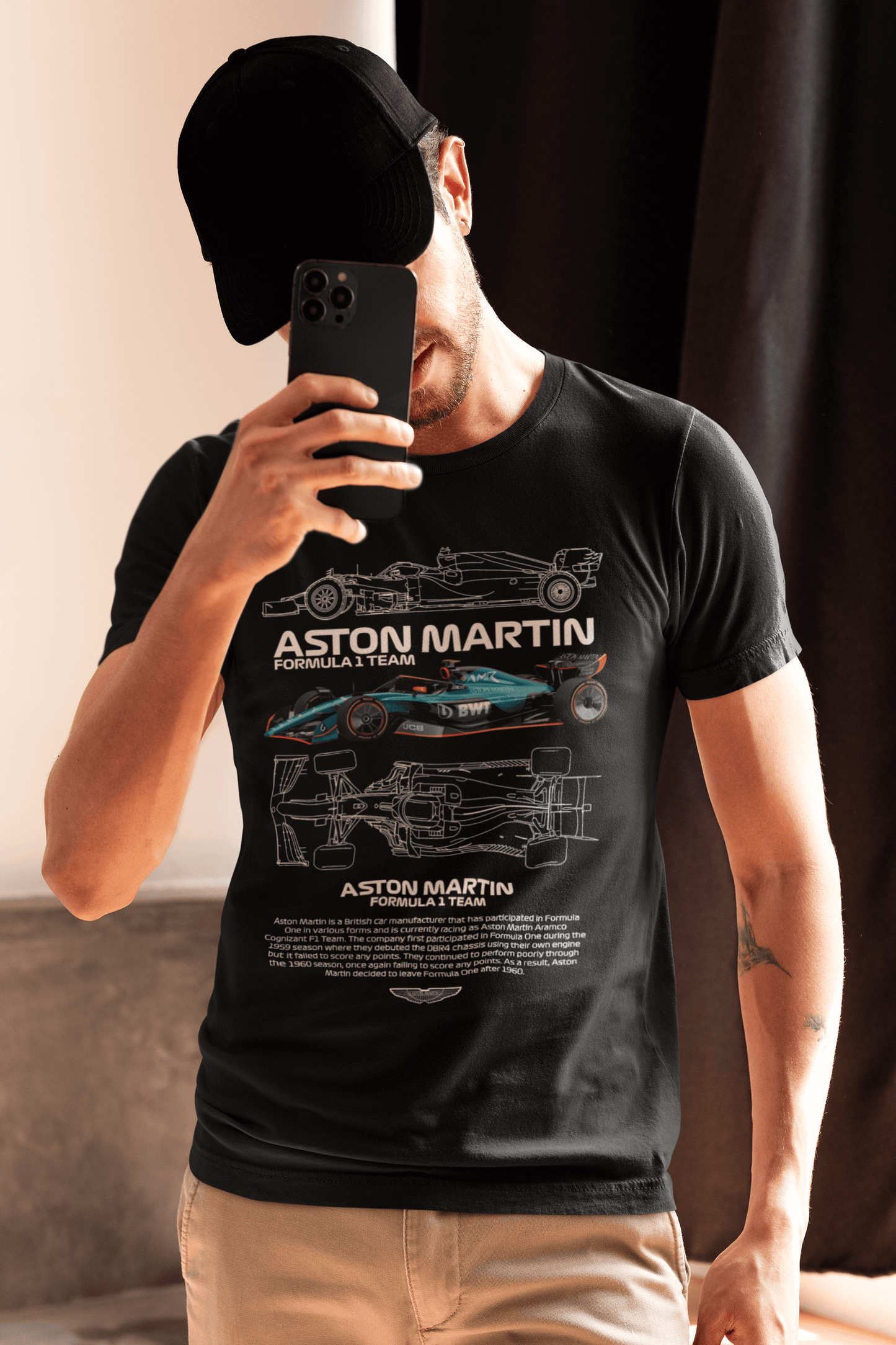 Aston Martin Formula 1 Team Graphic T-Shirt — Blueprint + Photo