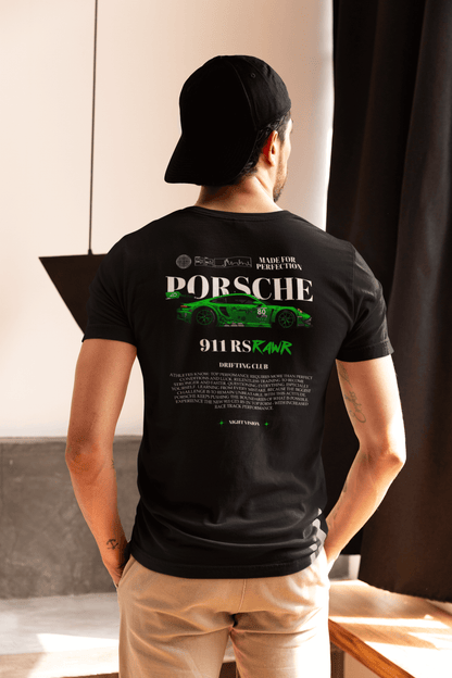 Porsche 911 RAWR Graphic T-Shirt — Night Vision Green