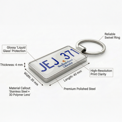 Newfoundland Custom License Plate Keychain