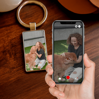 AR Keychain with Pet Photo - Living Memory of Your Beloved Pet