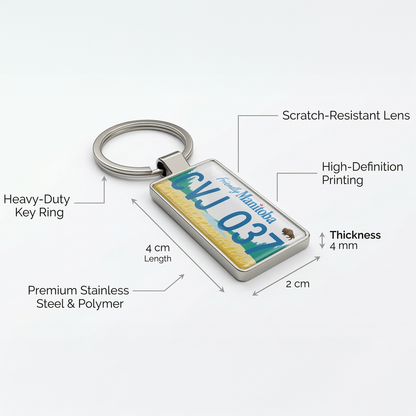 Manitoba Custom License Plate Keychain