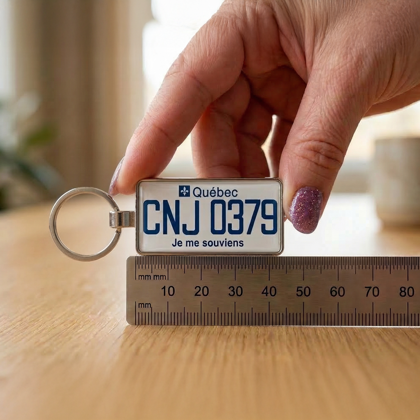 Quebec Custom License Plate Keychain