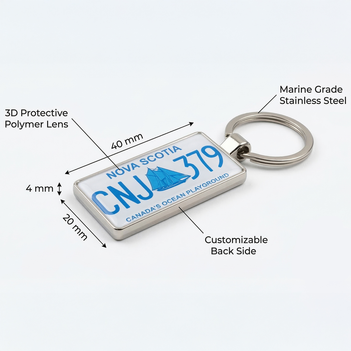 Nova Scotia Custom License Plate Keychain