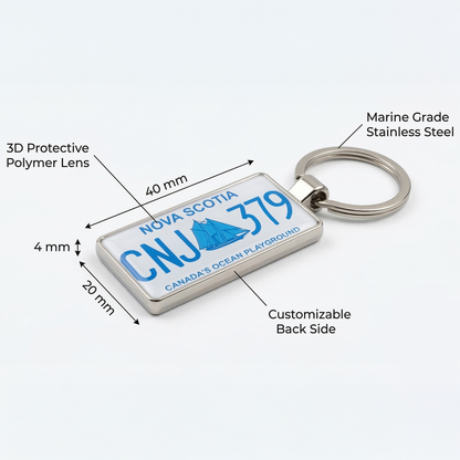 Nova Scotia Custom License Plate Keychain