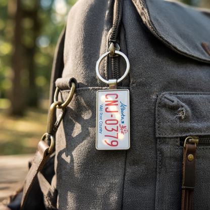 Alberta Custom License Plate Keychain