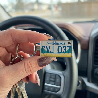 Manitoba Custom License Plate Keychain