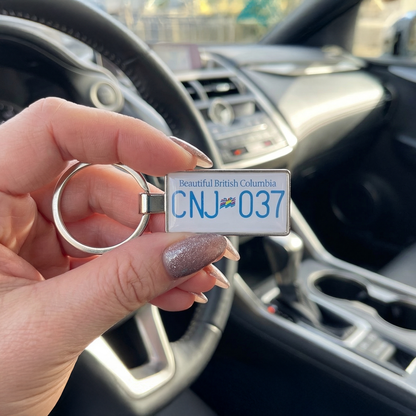 British Columbia Custom License Plate Keychain