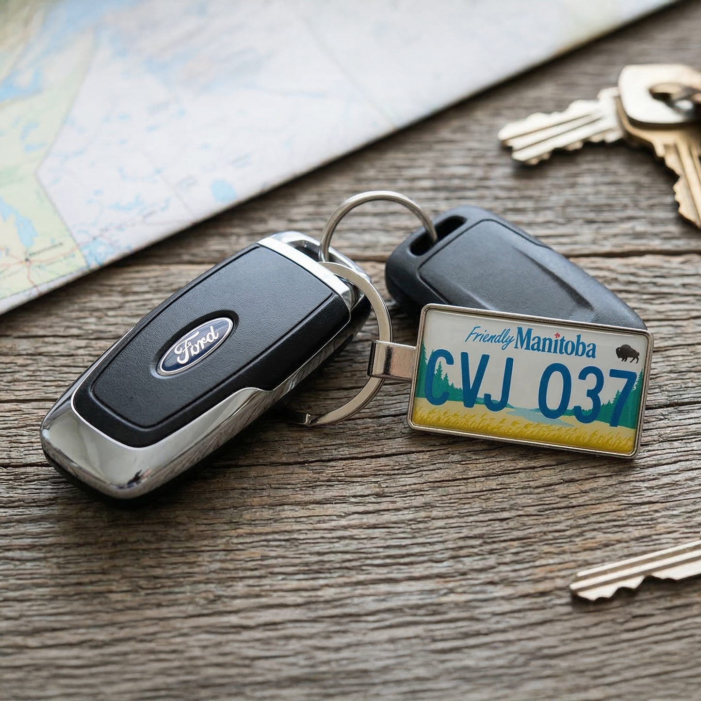 Manitoba Custom License Plate Keychain