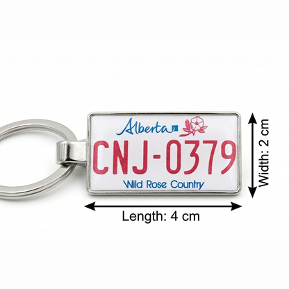 Alberta Custom License Plate Keychain