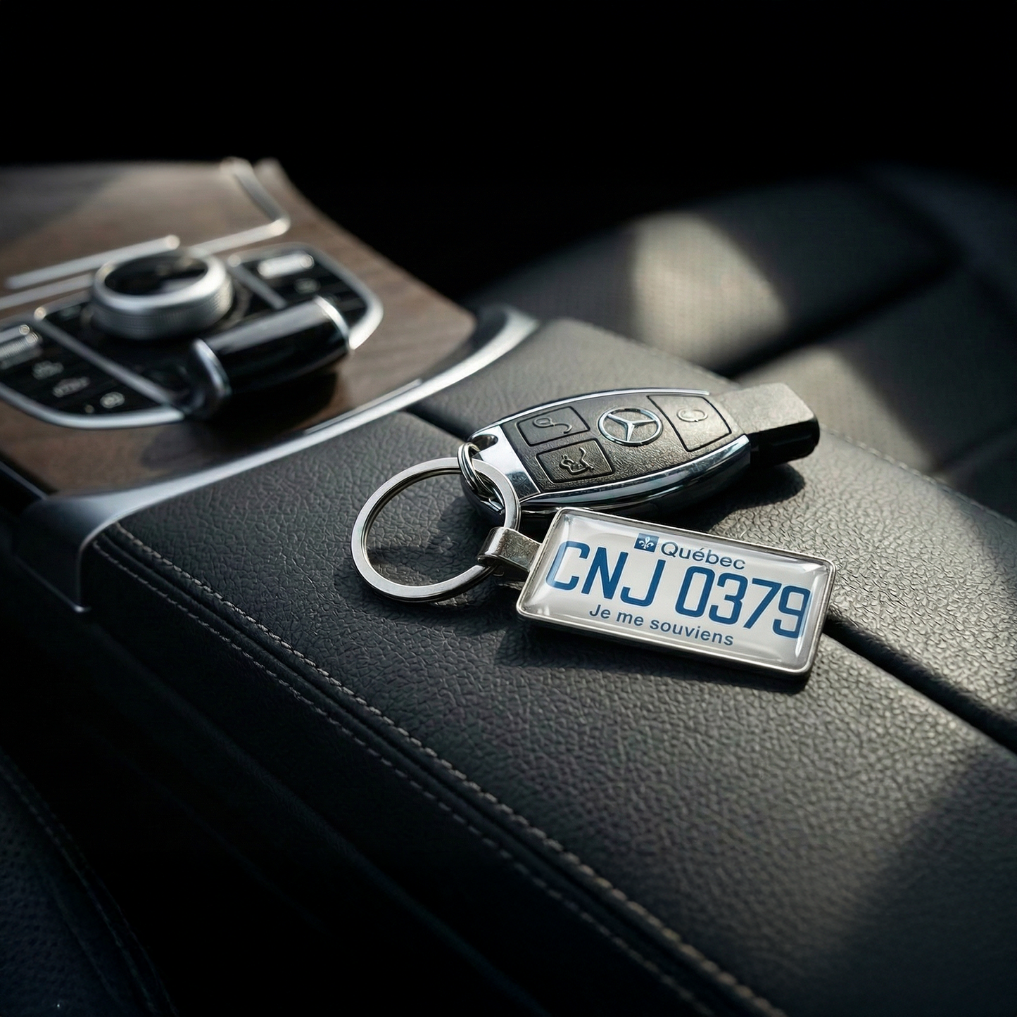 Quebec Custom License Plate Keychain