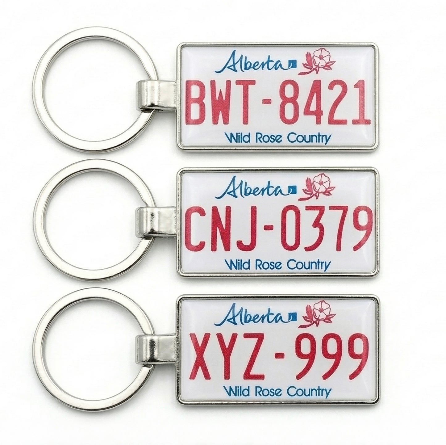 Alberta Custom License Plate Keychain