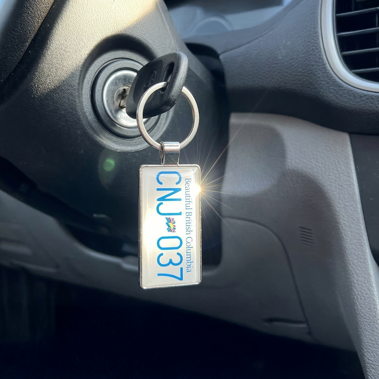 British Columbia Custom License Plate Keychain
