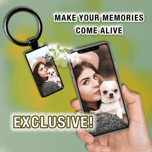 AR Keychain with Pet Photo - Living Memory of Your Beloved Pet