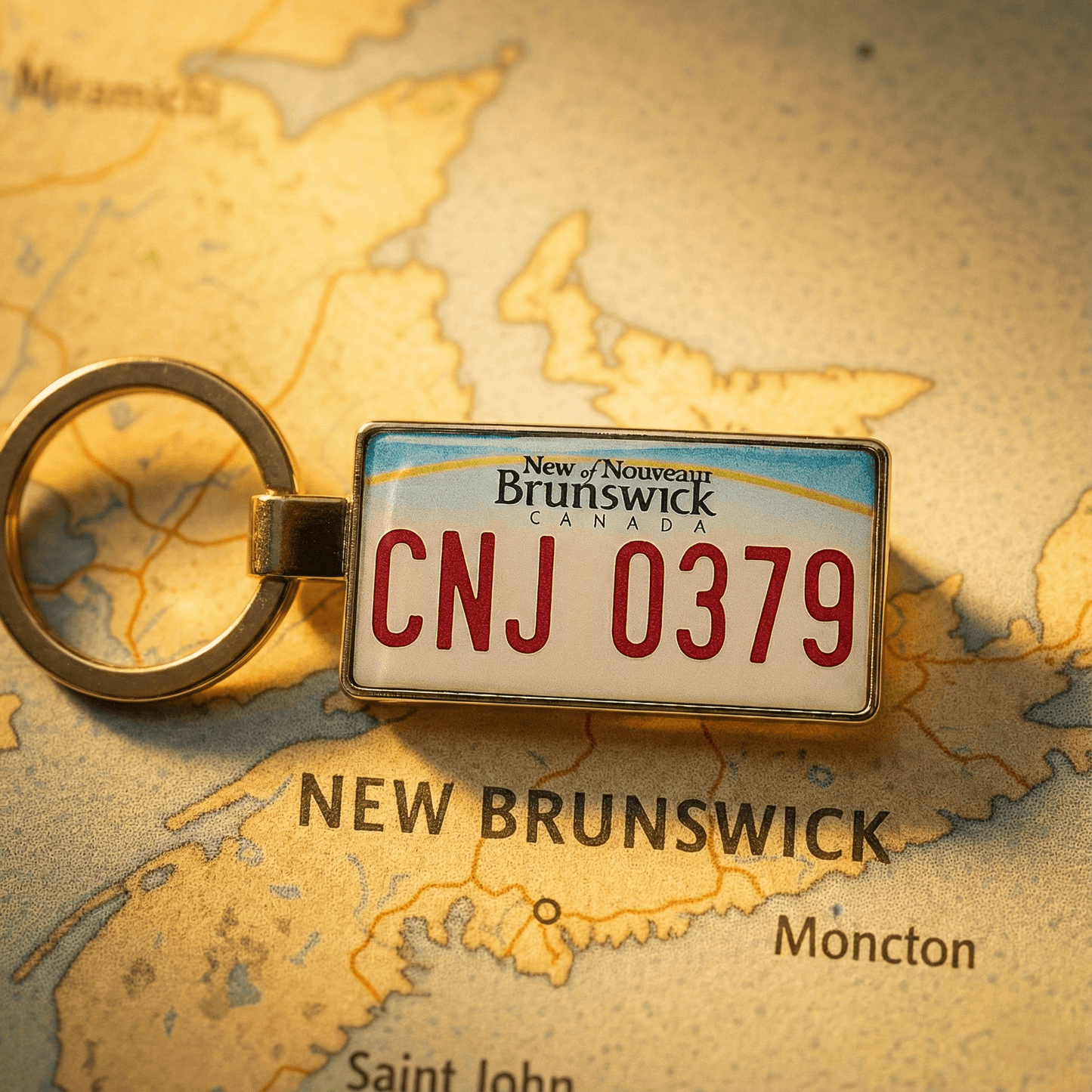 New Brunswick Custom License Plate Keychain