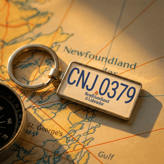Newfoundland Custom License Plate Keychain