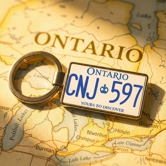 Ontario Custom License Plate Keychain