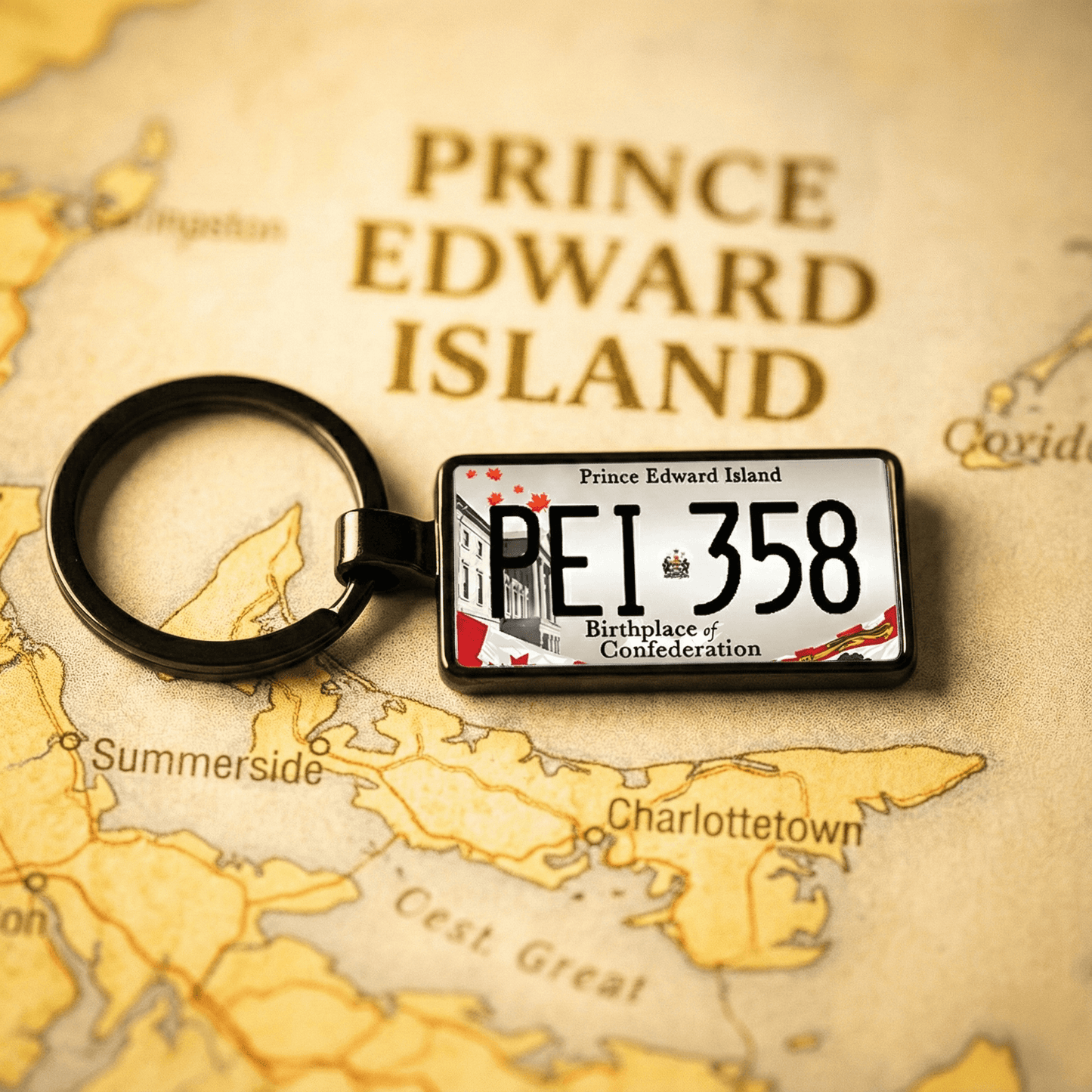 Prince Edward Island Custom License Plate Keychain