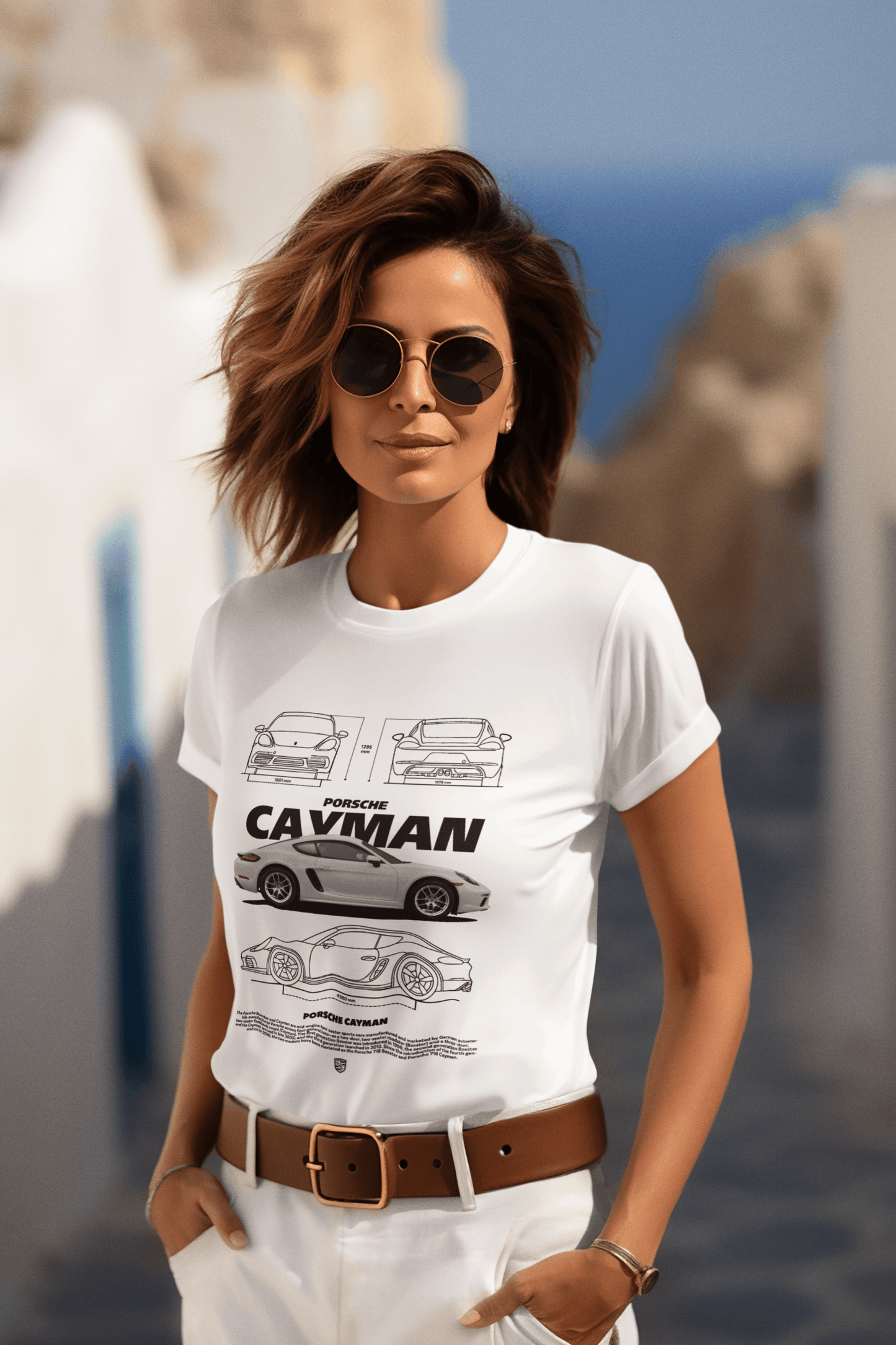 Porsche Cayman Graphic T-Shirt — Blueprint Spec Sheet