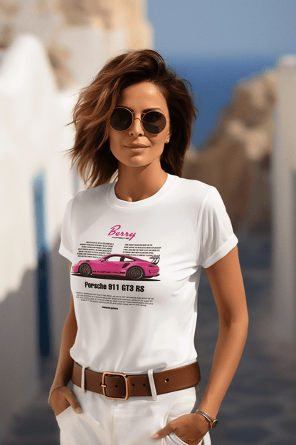 Porsche 911 GT3 RS Berry Edition Graphic Tee — Pink Performance Poster