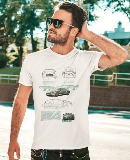 Aston Martin DB9 Graphic T-Shirt — Blueprint + Photo