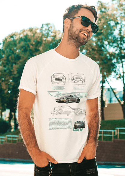 Aston Martin DB9 Graphic T-Shirt — Blueprint + Photo