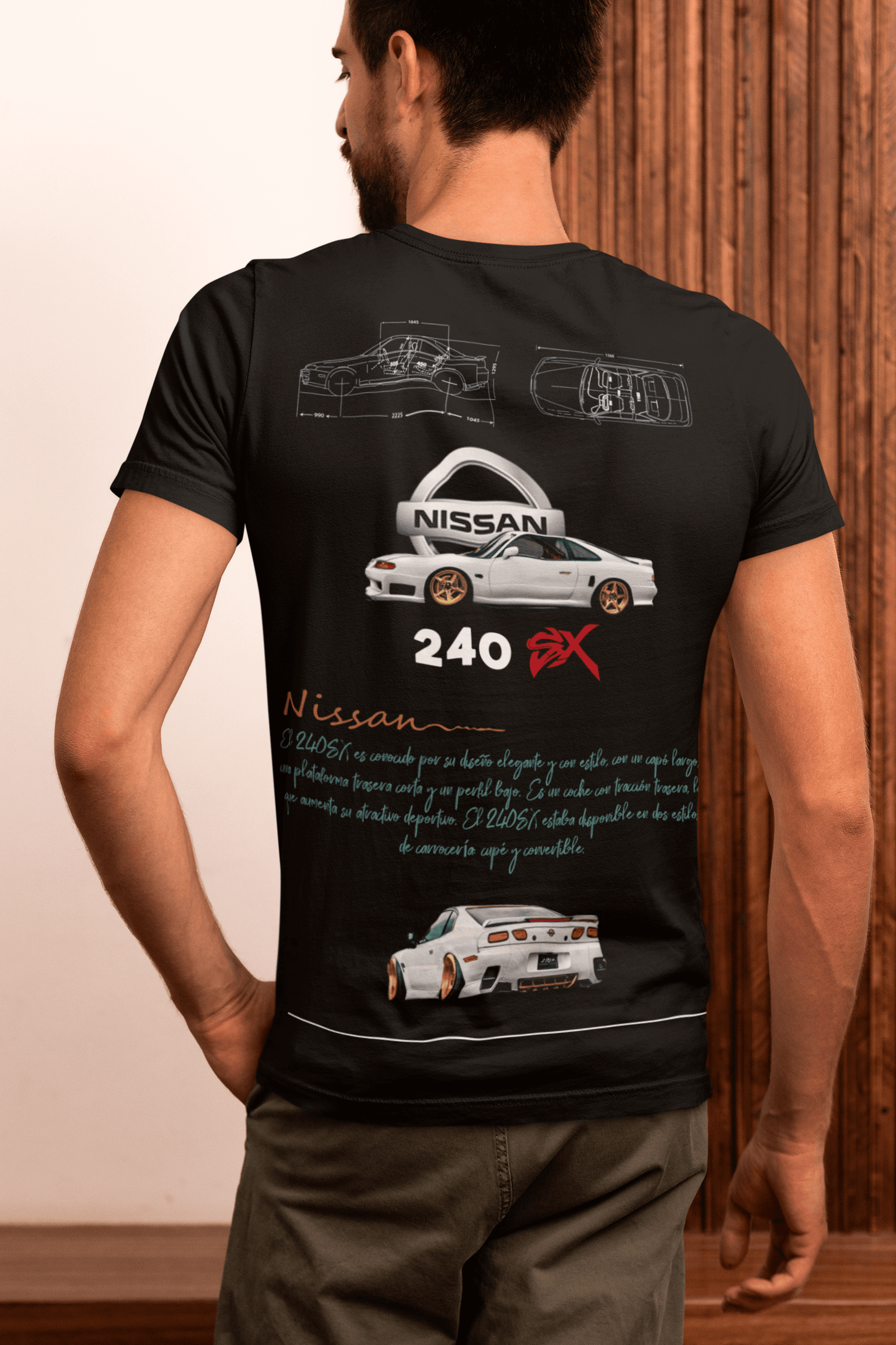 Nissan 240SX S13 Graphic T-Shirt — JDM Blueprint Drift Style