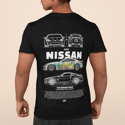 Nissan 350Z Graphic T-Shirt — Graffiti Blueprint JDM Style