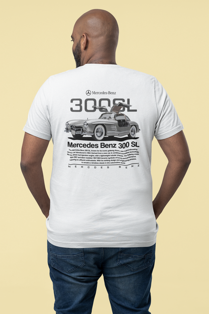 Mercedes‑Benz 300 SL Gullwing Graphic T‑Shirt — Photo & Poster Layout