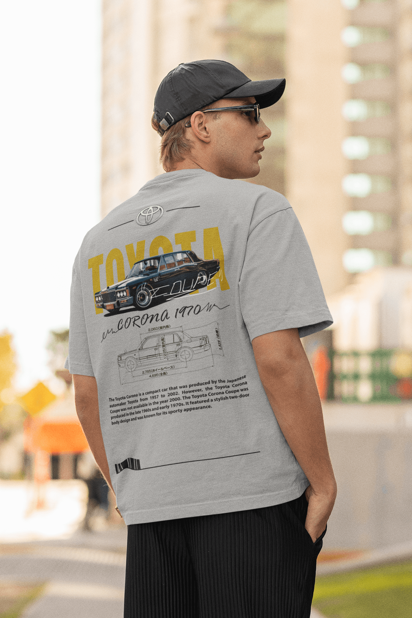 Toyota Corona 1970 Graphic T-Shirt — Blueprint Style