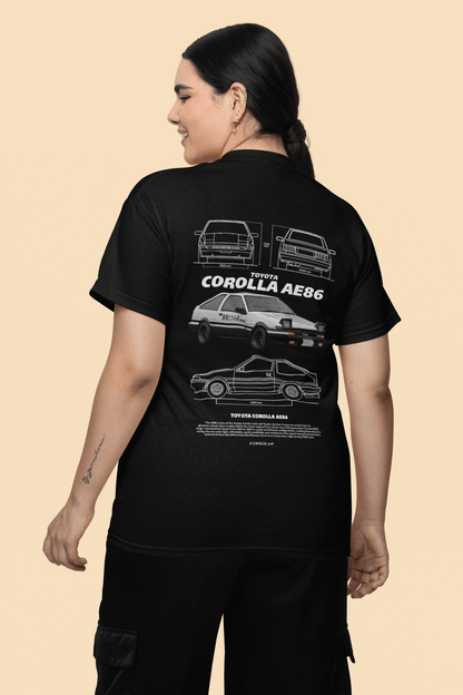 Toyota Corolla AE86 Graphic T-Shirt — Drift Blueprint