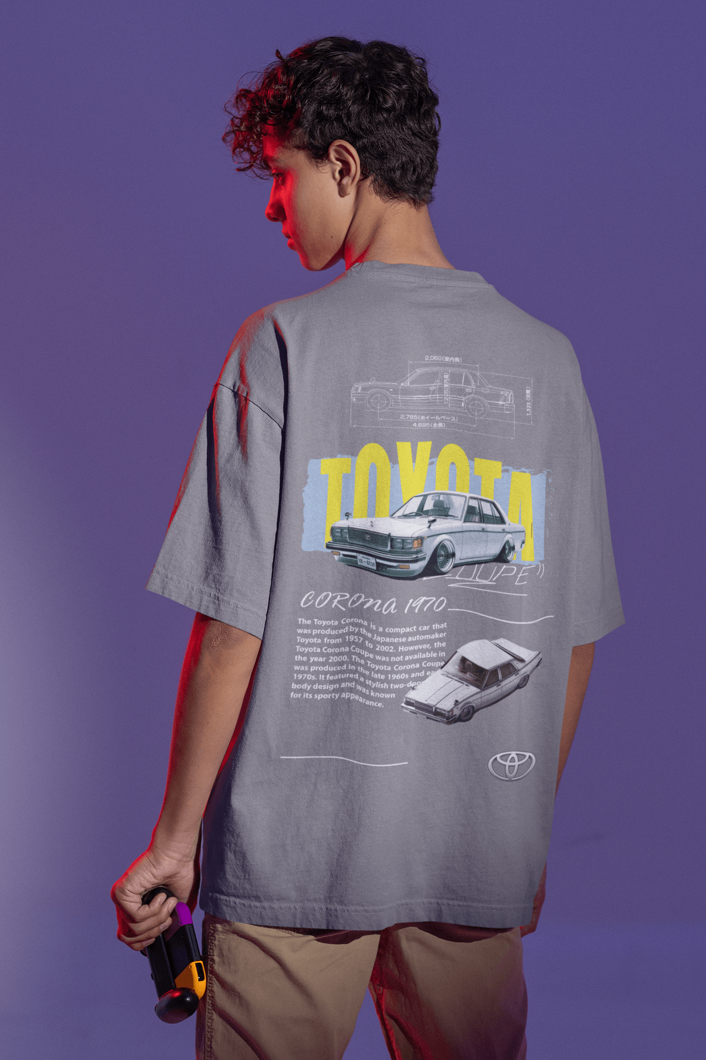 Toyota Corona 1970 Graphic T-Shirt — Blueprint Poster
