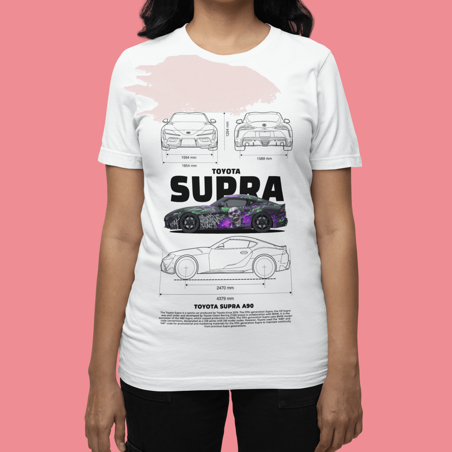 Toyota Supra A90 Graphic T-Shirt — Graffiti Blueprint